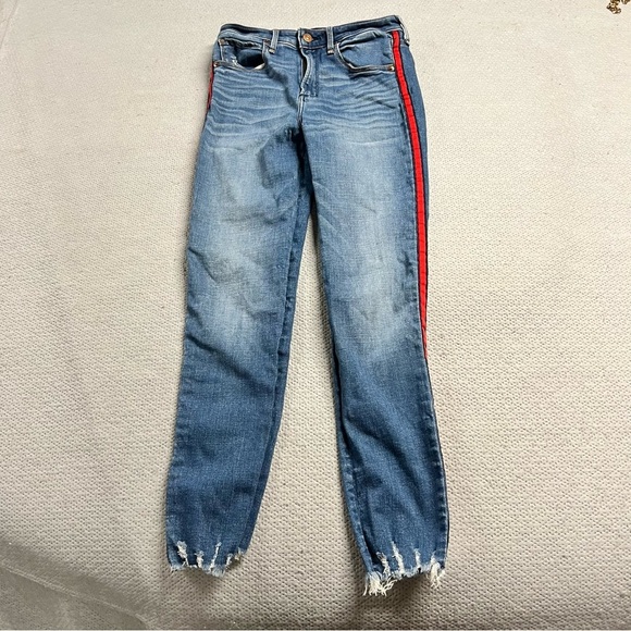 Abercrombie & Fitch Denim - ⭐️ Abercrombie & Fitch Simone High Rise Ankle Raw Hem Jeans Size 27 EUC